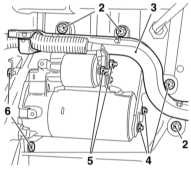  Снятие и установка стартера Opel Astra